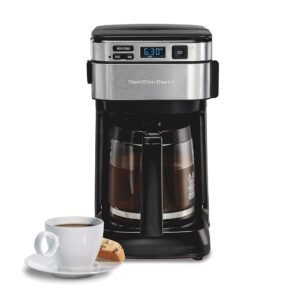 Hamilton Beach Programmable Coffee Maker, 12 Cups, Front Access Easy Fill, Pause & Serve, 3 Brewing Options, Black (46310) Hamilton Beach Programmable Coffee Maker, 12 Cups, Front Access Easy Fill, Pause & Serve, 3 Brewing Options, Black (46310)