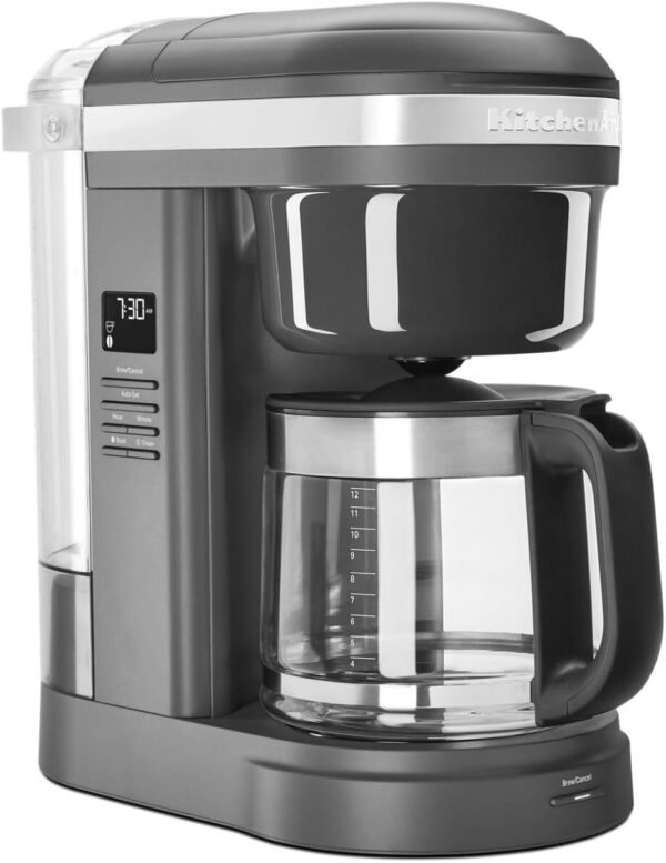 KitchenAid KCM1208DG Drip Spiral Showerhead Coffee Maker, 12 Cup, Matte Grey KitchenAid KCM1208DG Drip Spiral Showerhead Coffee Maker, 12 Cup, Matte Grey