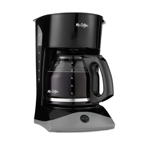 Mr. Coffee Black Coffee Maker, 12 Cups, with Auto Pause and Glass Carafe, Perfect for Home and Office Use Mr. Coffee Black Coffee Maker, 12 Cups, with Auto Pause and Glass Carafe, Perfect for Home and Office Use