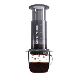 AeroPress Original Coffee and Espresso-style Maker, Barista Level Portable Coffee Maker with Chamber, Plunger, & Filters, Quick Coffee and Espresso Maker AeroPress Original Coffee and Espresso-style Maker, Barista Level Portable Coffee Maker with Chamber, Plunger, & Filters, Quick Coffee and Espresso Maker