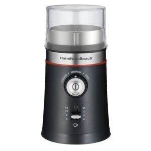 Hamilton Beach 10oz Electric Coffee Grinder with Multiple Grind Settings for up to 14 Cups, Stainless Steel Blades, Black Hamilton Beach 10oz Electric Coffee Grinder with Multiple Grind Settings for up to 14 Cups, Stainless Steel Blades, Black