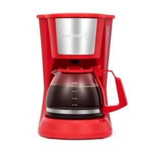 Holstein Housewares - 5 Cup Drip Coffee Maker - Convenient and User Friendly with Permanent Filter, Borosilicate Glass Carafe, Water Level Indicator, Auto Pause/Serve and Keep...
