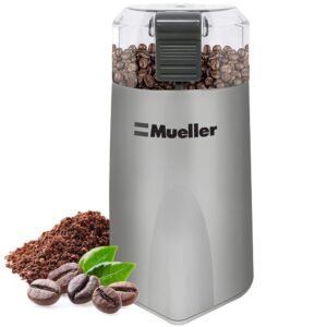 MuellerLiving HyperGrind Precision Electric Spice/Coffee Grinder Mill with Large Grinding Capacity and Powerful Motor also for Spices, Herbs, Nuts, Grains, Grey
