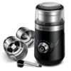 SHARDOR Adjustable Coffee Grinder Electric, Herb Grinder, Spice Grinder, Coffee Bean Grinder, Espresso Grinder with 2 Removable Stainless Steel Wet and Dry Bowl, Black