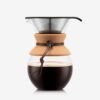 Bodum 34 Oz Pour Over Coffee Maker, High-Heat Borosilicate Glass with Reusable Stainless Steel Filter and Cork Grip - Made in Portugal Bodum 34 Oz Pour Over Coffee Maker, High-Heat Borosilicate Glass with Reusable Stainless Steel Filter and Cork Grip - Made in Portugal