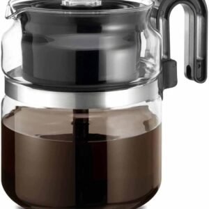 Café Brew Collection 8-Cup Glass Stovetop Percolator Coffee Pot - Borosilicate Glass Coffee Percolator - BPA Free - Dishwasher Safe - Brewing on Electric and Gas Ranges