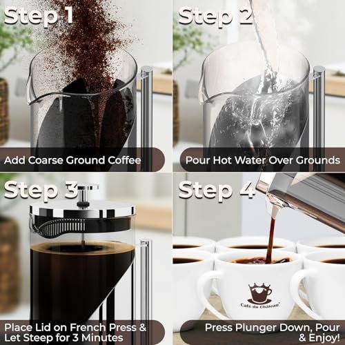 Could the Cafe Du Chateau stainless steel French press coffee maker review reveal its true brewing power and durability?