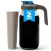 County Line Kitchen Glass Cold Brew Coffee Maker with Lid - Wide Mouth, 2 Quart (64 oz) - Heavy Duty, Leak Proof - Sun & Iced Tea Pitcher, Cold Brew Coffee, Breast Milk Storage,...