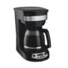 Hamilton Beach 12 Cup Programmable Drip Coffee Maker, Brew Options, Glass Carafe (46299), Black with Stainless Accents