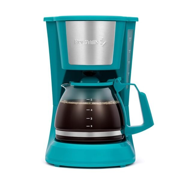 Holstein Housewares - 5 Cup Drip Coffee Maker - Convenient and User Friendly with Permanent Filter, Borosilicate Glass Carafe, Water Level Indicator, Auto Pause /Serve and Keep...