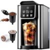 Hot & Iced Coffee Maker with Bold Setting, Single Serve Coffee Maker for K Cup and Grounds, 6-14 oz Brew Sizes, 50 oz Removable Water Tank, One Cup Coffee Machine with Reusable...