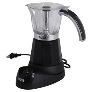 Imusa 6 or 3cup Electric Espresso Maker, Black