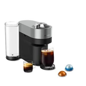 Nespresso Vertuo Pop+ Deluxe Coffee and Espresso Maker by Breville, Titan Nespresso Vertuo Pop+ Deluxe Coffee and Espresso Maker by Breville, Titan