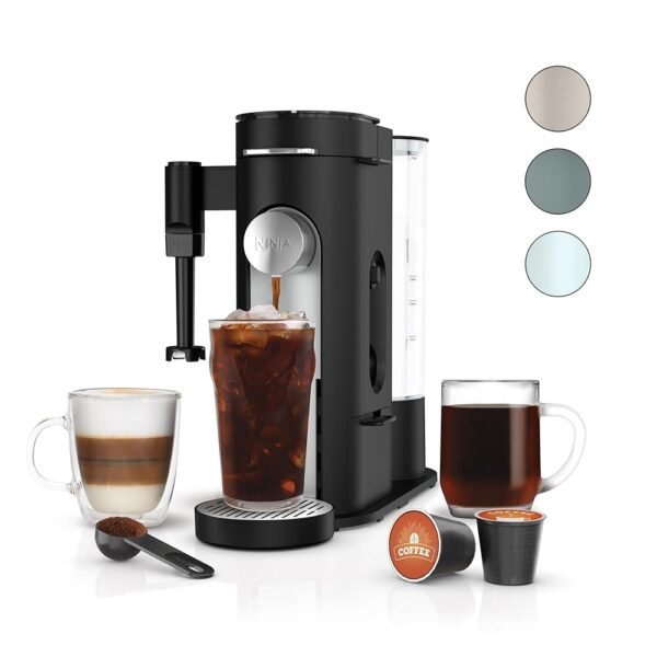 Ninja Pod & Grounds Specialty Single-Serve Coffee Maker, K-Cup Pod Compatible, Brews Grounds, Compact Design, Built-In Milk Frother, 56-oz. Reservoir, 6-oz. Cup to 24-oz. Mug... Ninja Pod & Grounds Specialty Single-Serve Coffee Maker, K-Cup Pod Compatible, Brews Grounds, Compact Design, Built-In Milk Frother, 56-oz. Reservoir, 6-oz. Cup to 24-oz. Mug...