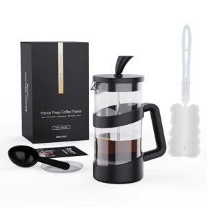 RAINBEAN Mini French Press Coffee Maker 12 oz, Heat Cold Coffee Brewer Camping Coffee Press Pot, Small French Press and Coffee Presses 350 ml, Tea and Frothed Milk Press (Black,... RAINBEAN Mini French Press Coffee Maker 12 oz, Heat Cold Coffee Brewer Camping Coffee Press Pot, Small French Press and Coffee Presses 350 ml, Tea and Frothed Milk Press (Black,...