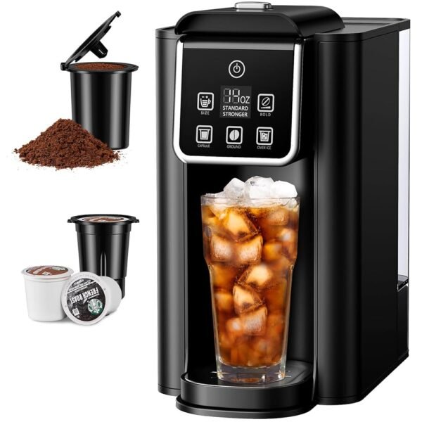 SHARDOR Single Serve Coffee Maker 2.0, Hot and Iced Coffee Machine for K Cup Pods & Ground Coffee, 6 to 14 oz Brew Sizes, 50 oz Removable Water Tank, Bold Brew Setting,... SHARDOR Single Serve Coffee Maker 2.0, Hot and Iced Coffee Machine for K Cup Pods & Ground Coffee, 6 to 14 oz Brew Sizes, 50 oz Removable Water Tank, Bold Brew Setting,...