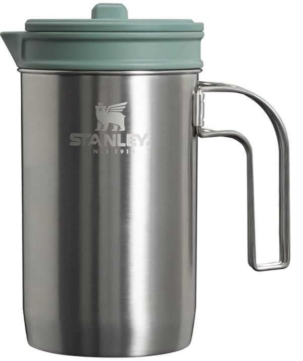 Stanley All In One French Press Coffee Maker 32 oz | 5 Minute Brew, 4 Hours Hot | Mesh Filter for Coffee Grounds | Insulated Stainless Steel French Press | BPA-Free | Stainless... Stanley All In One French Press Coffee Maker 32 oz | 5 Minute Brew, 4 Hours Hot | Mesh Filter for Coffee Grounds | Insulated Stainless Steel French Press | BPA-Free | Stainless...